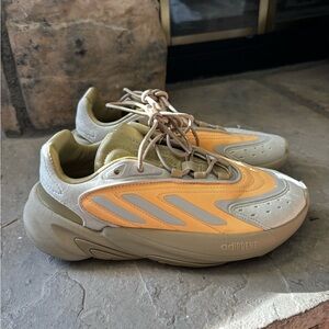 Adidas Adiprene Sneakers with Orange and Tan Accents